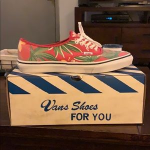 Vans authentic slim ( van doren ) red/Hawaiian
